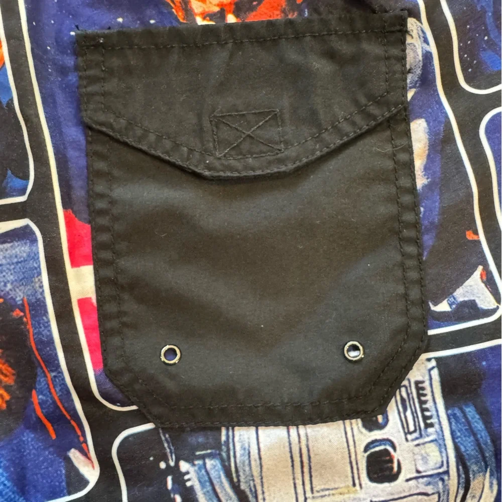 Star Wars Men's Swim Shorts - Black, Blue, and White